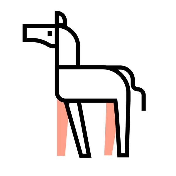 Ilustración de Horse FlatOutline — Archivo Imágenes Vectoriales