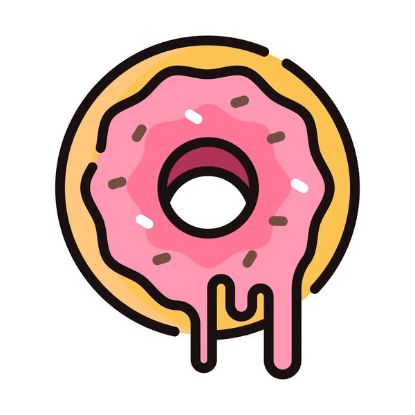 Donut LineColor ilustração — Vetor de Stock