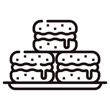 Macaron hat illüstrasyon