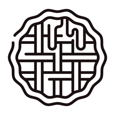 Çikolatalı pasta hat illüstrasyon