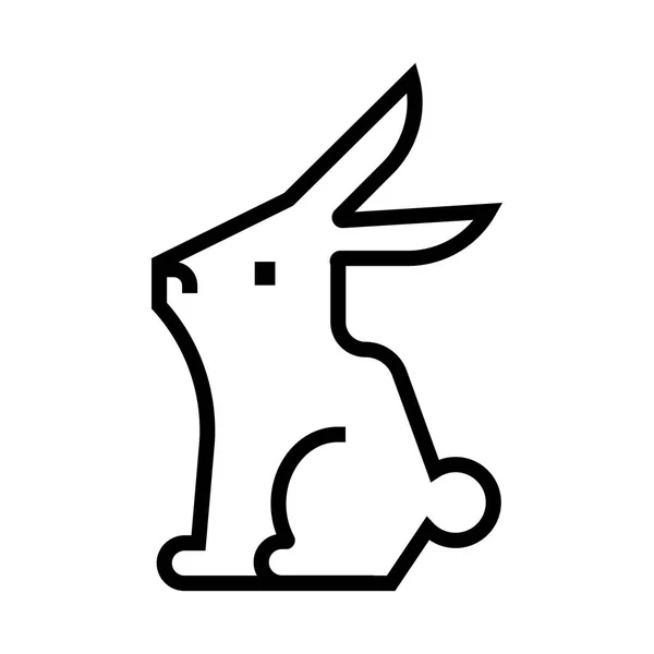 Rabbit Line illustration — Stock Vector