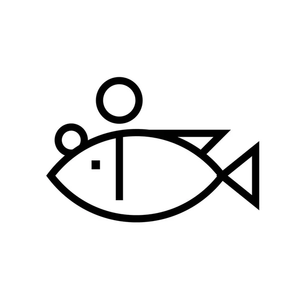Απεικόνιση γραμμή ψάρια — Διανυσματικό Αρχείο
