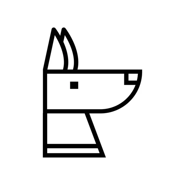 Linea di cane illustrazione — Vettoriale Stock