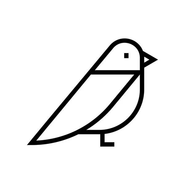 Línea de aves ilustración — Vector de stock