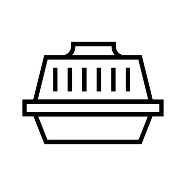 Evde beslenen hayvan kutusu hat illüstrasyon