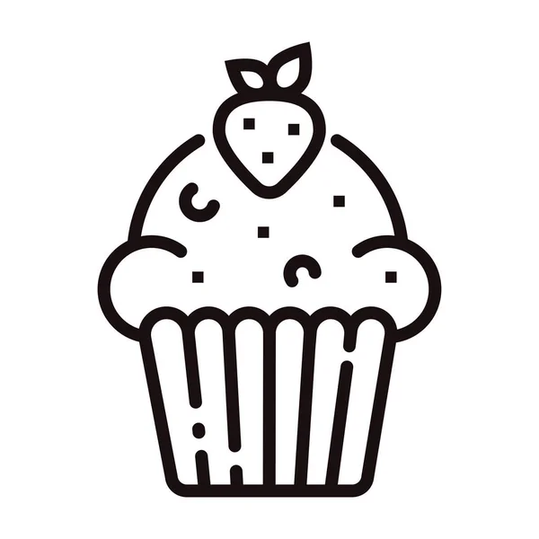 Illustration de la ligne Muffin — Image vectorielle