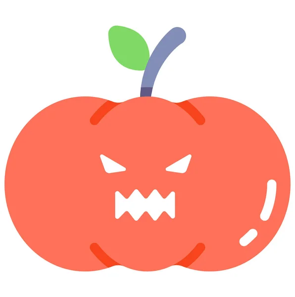 Monster pumpkin flat illustration — Stock Vector