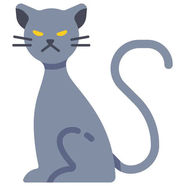 Fantôme chat plat illustration — Image vectorielle