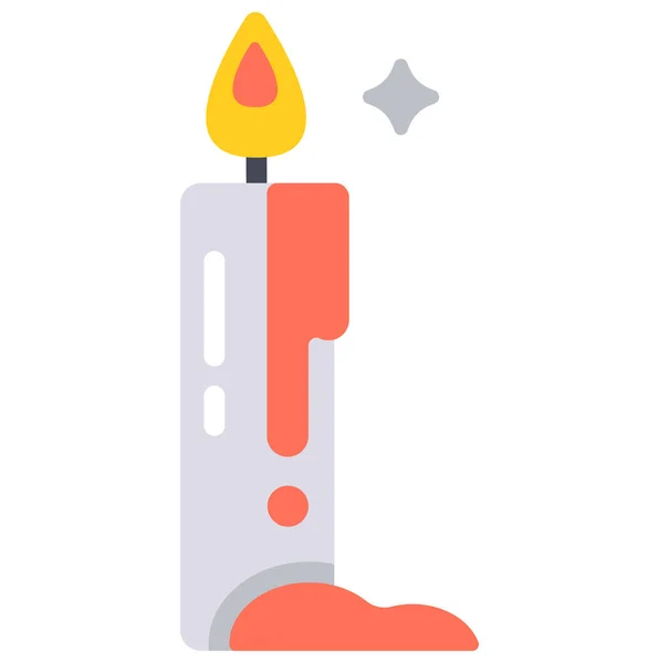 Candle flat illustration — Stock Vector