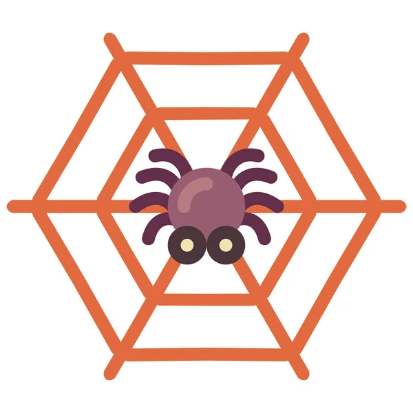Web αράχνη επίπεδη απεικόνιση — Διανυσματικό Αρχείο