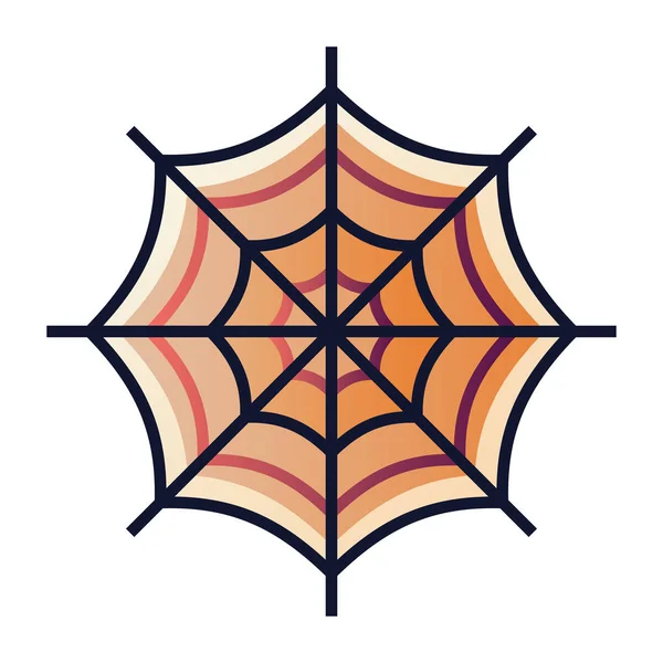 Spider web kleurovergang illustratie — Stockvector