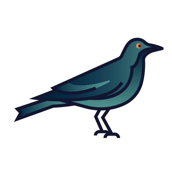 Crow gradient illustration — Stock vektor