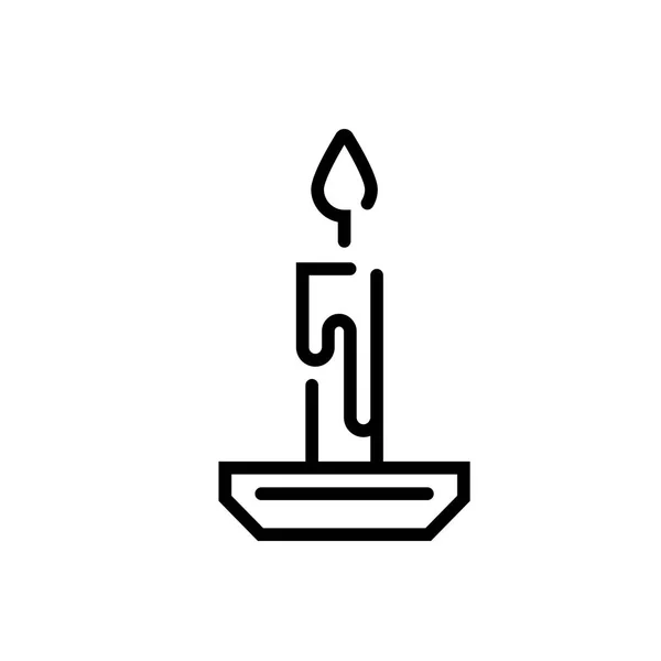 Čárová ilustrace svíčkou — Stockový vektor
