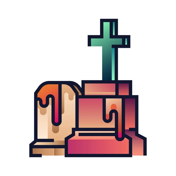 Illustration du gradient de pierre tombale — Image vectorielle
