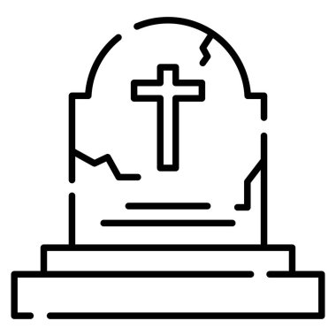 Mezar taşı hat illüstrasyon