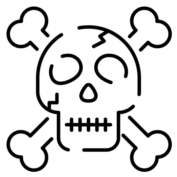Skull Line illustration — Stock Vector