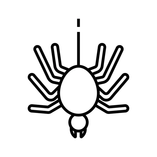 Bir Örümcek Vektör Çizim Çizgi Kontur Tasarımı — Stok Vektör