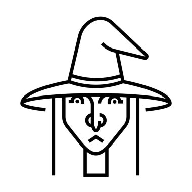 Cadı hat illüstrasyon