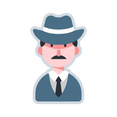 Avatar casus düz illüstrasyon