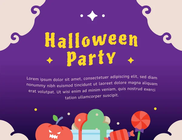 Halloween party grafisk mall — Stock vektor