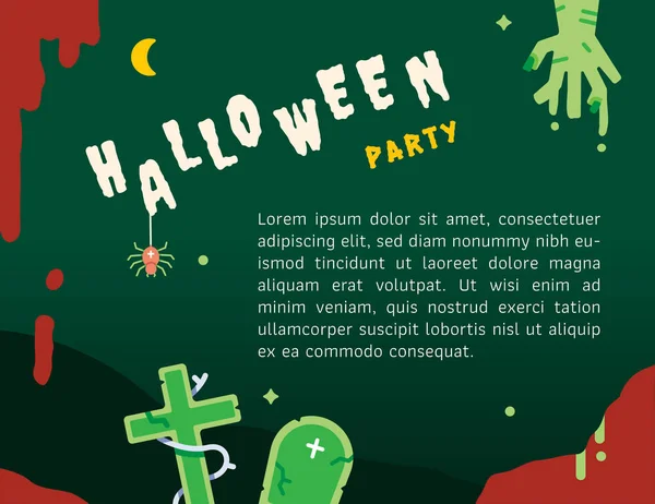 Halloween party grafisk mall — Stock vektor