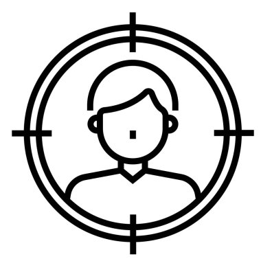 Tüketici hedef hat illüstrasyon