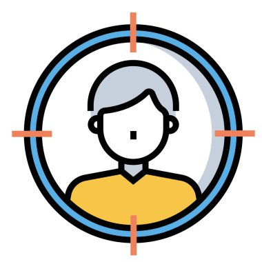 Tüketici hedef Linecolor illüstrasyon