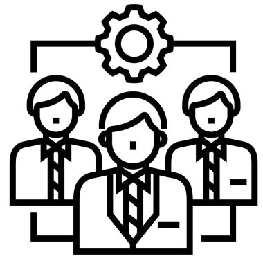 Ekip çalışması hat illüstrasyon