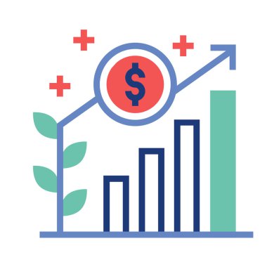 Yatırım Flatoutline illüstrasyon kilolu