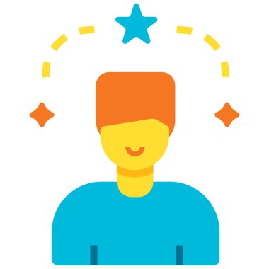 Etki unsuru erkek düz illüstrasyon