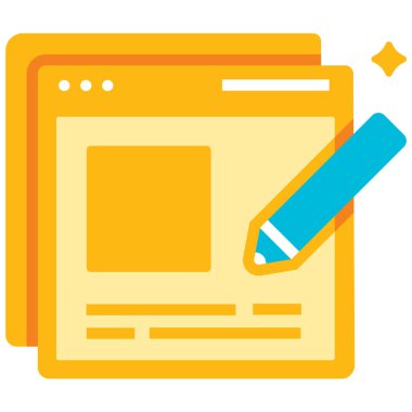 İçerik oluşturan düz illüstrasyon