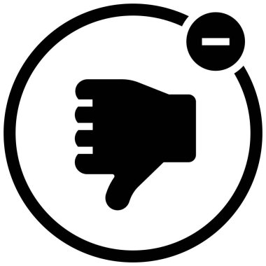 Başparmak aşağı katı illüstrasyon sevmemek