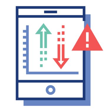 Riskli yatırım Flatoutline illüstrasyon