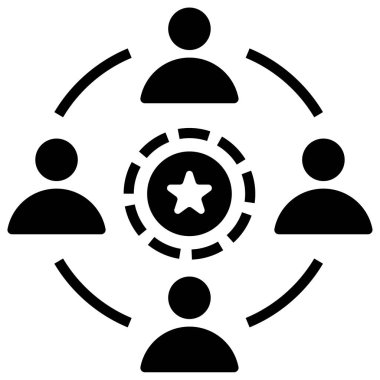 Çevredeki insanlar katı illüstrasyon etkileyen