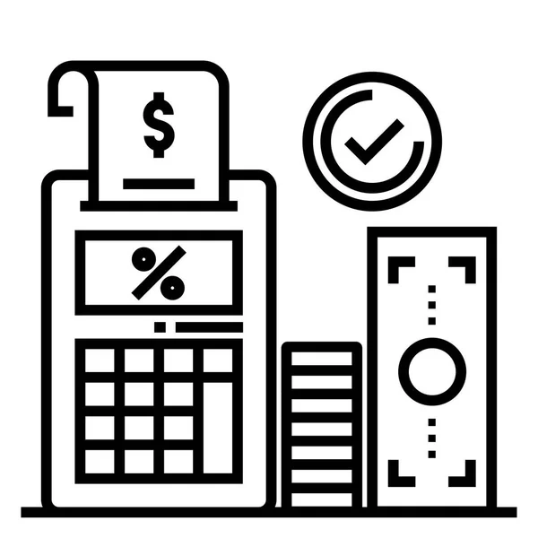 Fiscalidad Ilustración sólida — Vector de stock