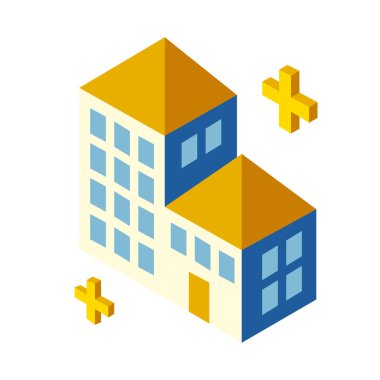 Ofis Binası izometrik çizimde