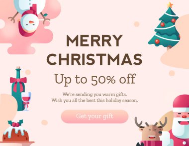 Noel indirim grafik şablonu mockup