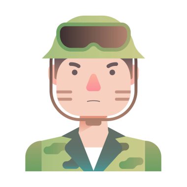 Asker degrade illüstrasyon