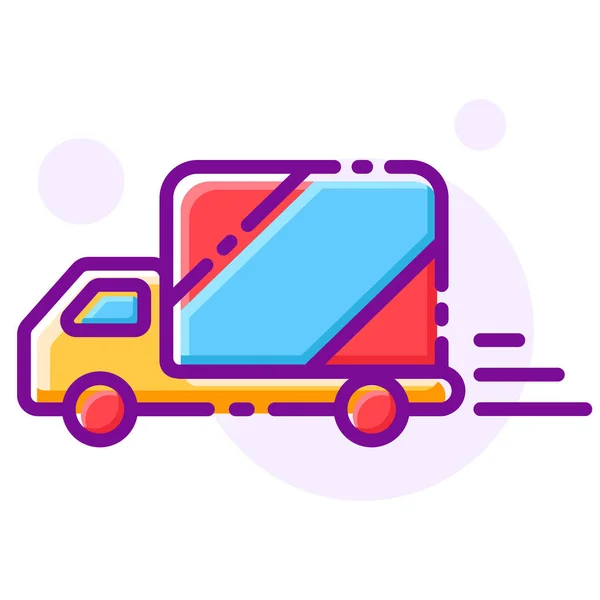 Delivery truck LineColor illustration — Stock Vector