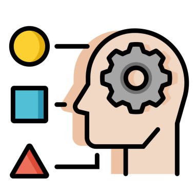 Kritik düşünme Linecolor illüstrasyon