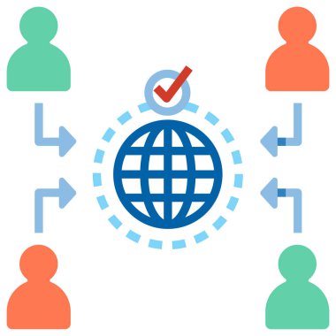 Ağ erişim düz illüstrasyon