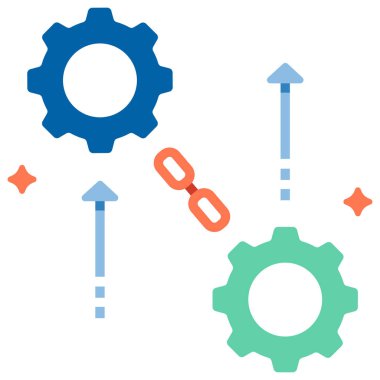 Tedarik Zinciri geliştirme düz illüstrasyon