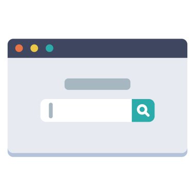 Arama motoru düz illüstrasyon