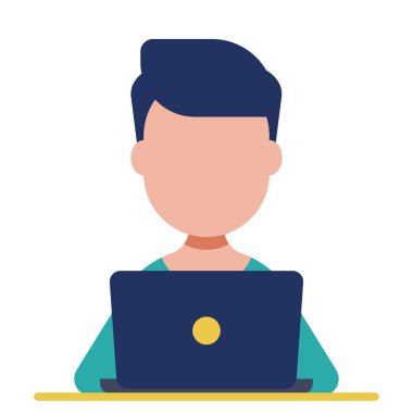 Öğrenci düz illüstrasyon