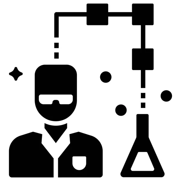 Cientista de dados Ilustração sólida —  Vetores de Stock