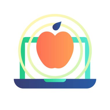 E-öğrenme öğretmen degrade illüstrasyon