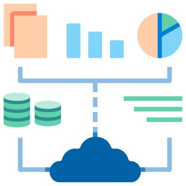 Büyük veri düz illüstrasyon