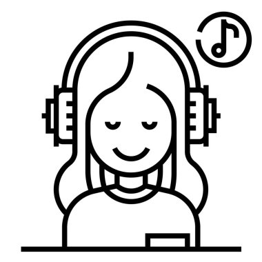 Müzik terapisi hat illüstrasyon