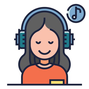 Müzik terapisi Linecolor illüstrasyon