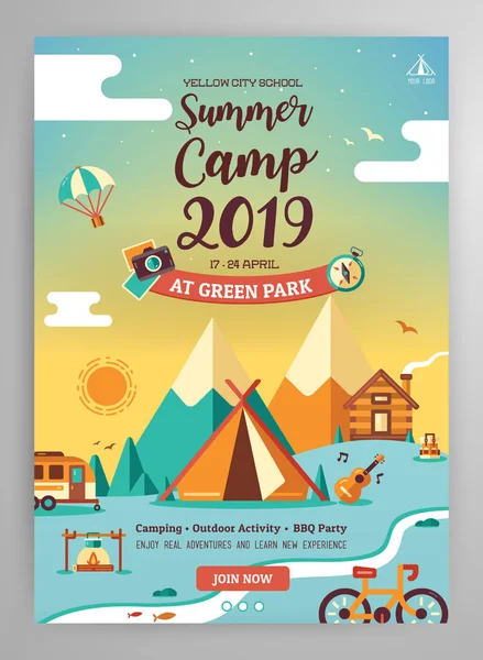 Yaz Kampı poster düzeni